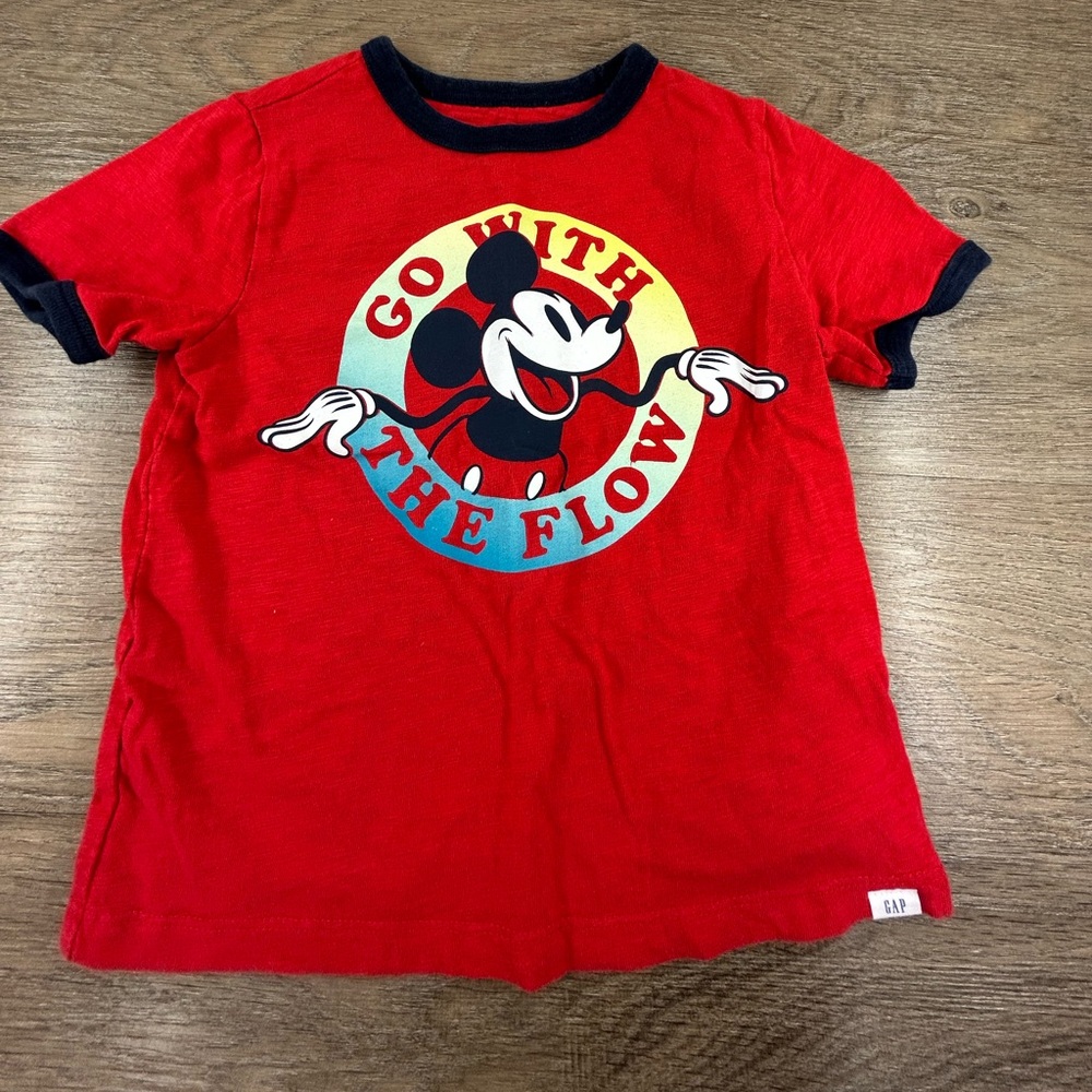 Disney Red Mickey Mouse Kids T-Shirt
